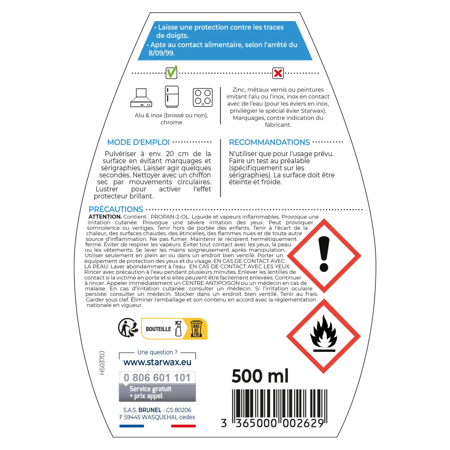 Nettoyant protecteur pour alu et inox
