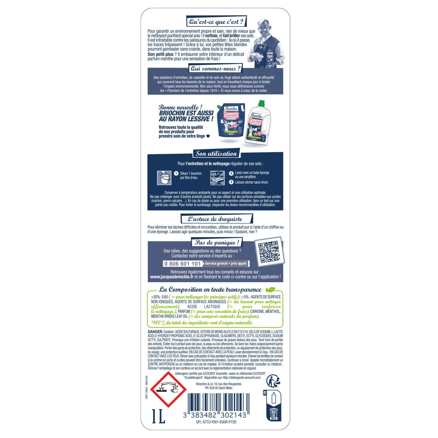 Nettoyant purifiant Sols et surfaces