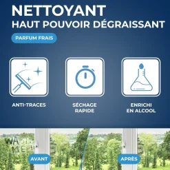 Nettoyant spécial vitres et miroirs