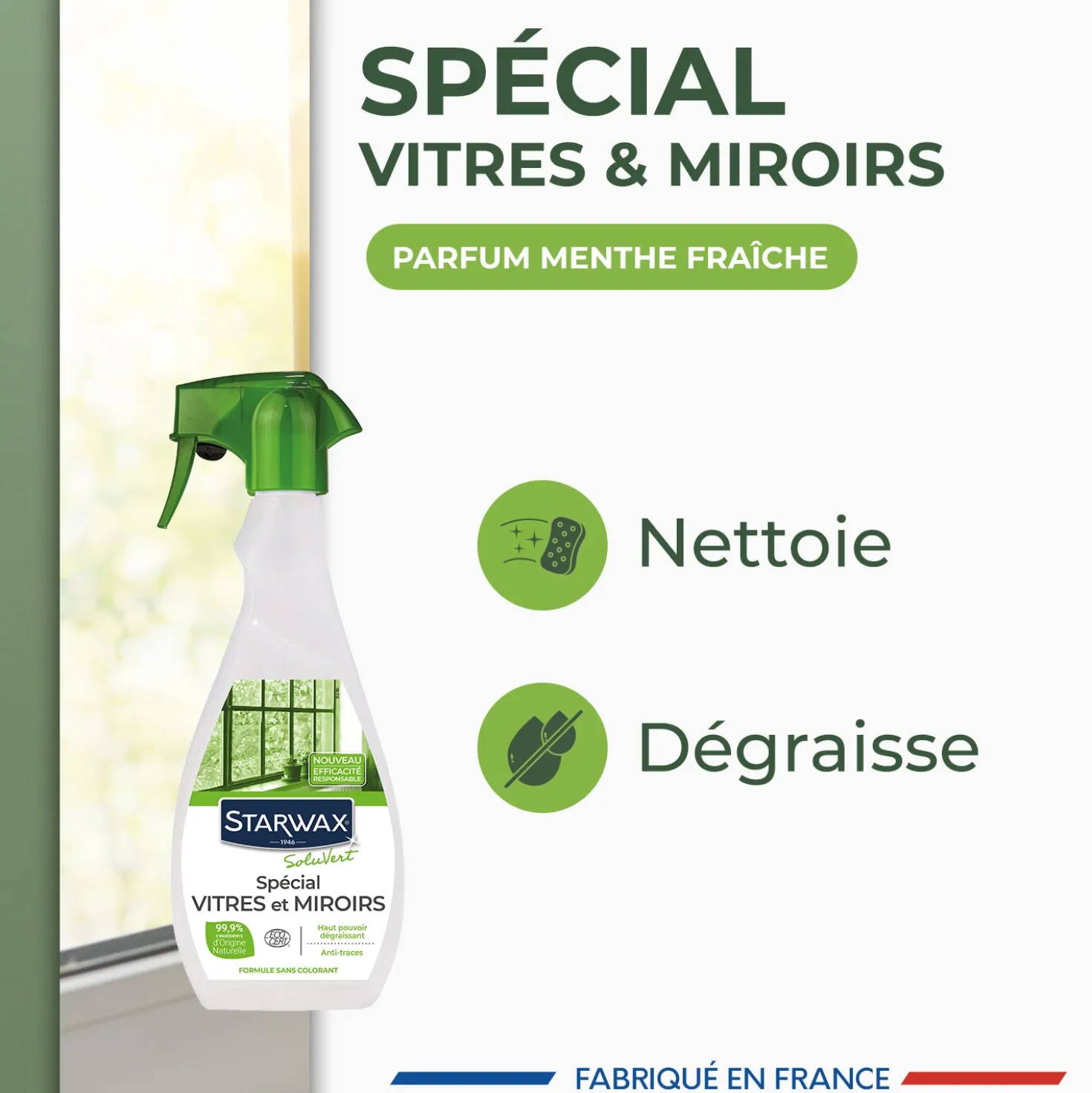 Nettoyant spécial vitres et miroirs