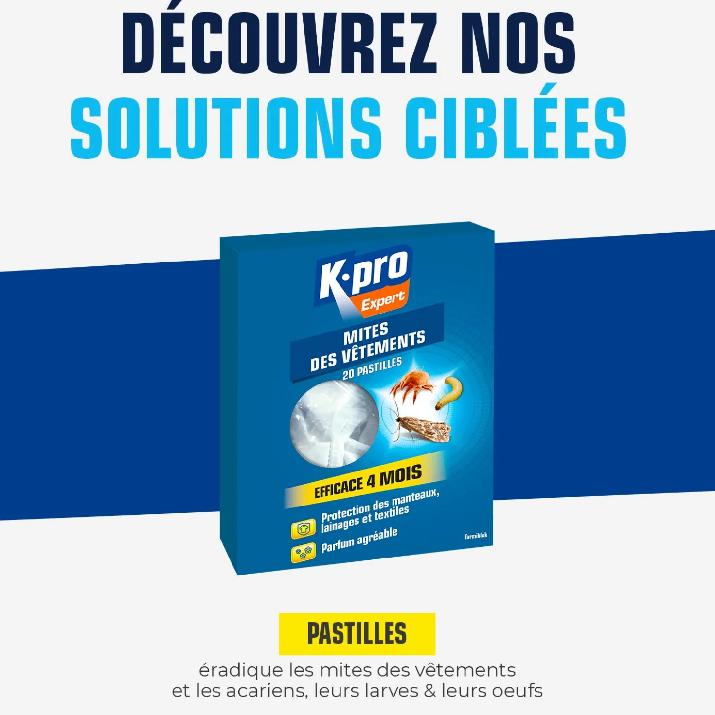 Pastilles mites des vêtements