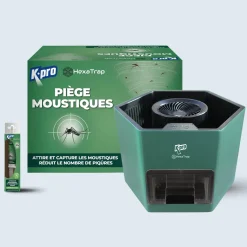 Piège électrique à moustiques et moustiques tigres+ 1 seringue d'attractif