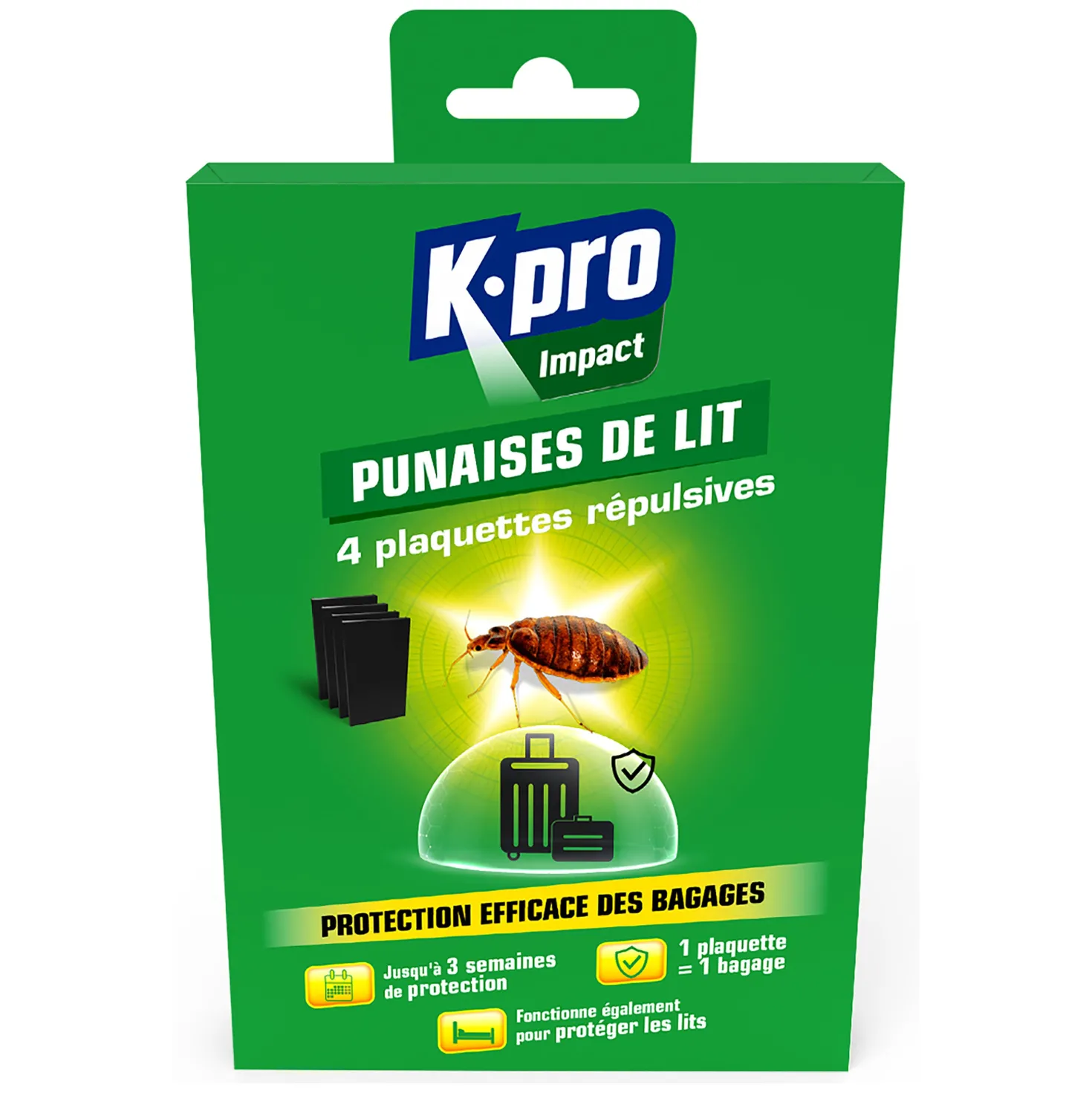 Plaquettes punaises de lit