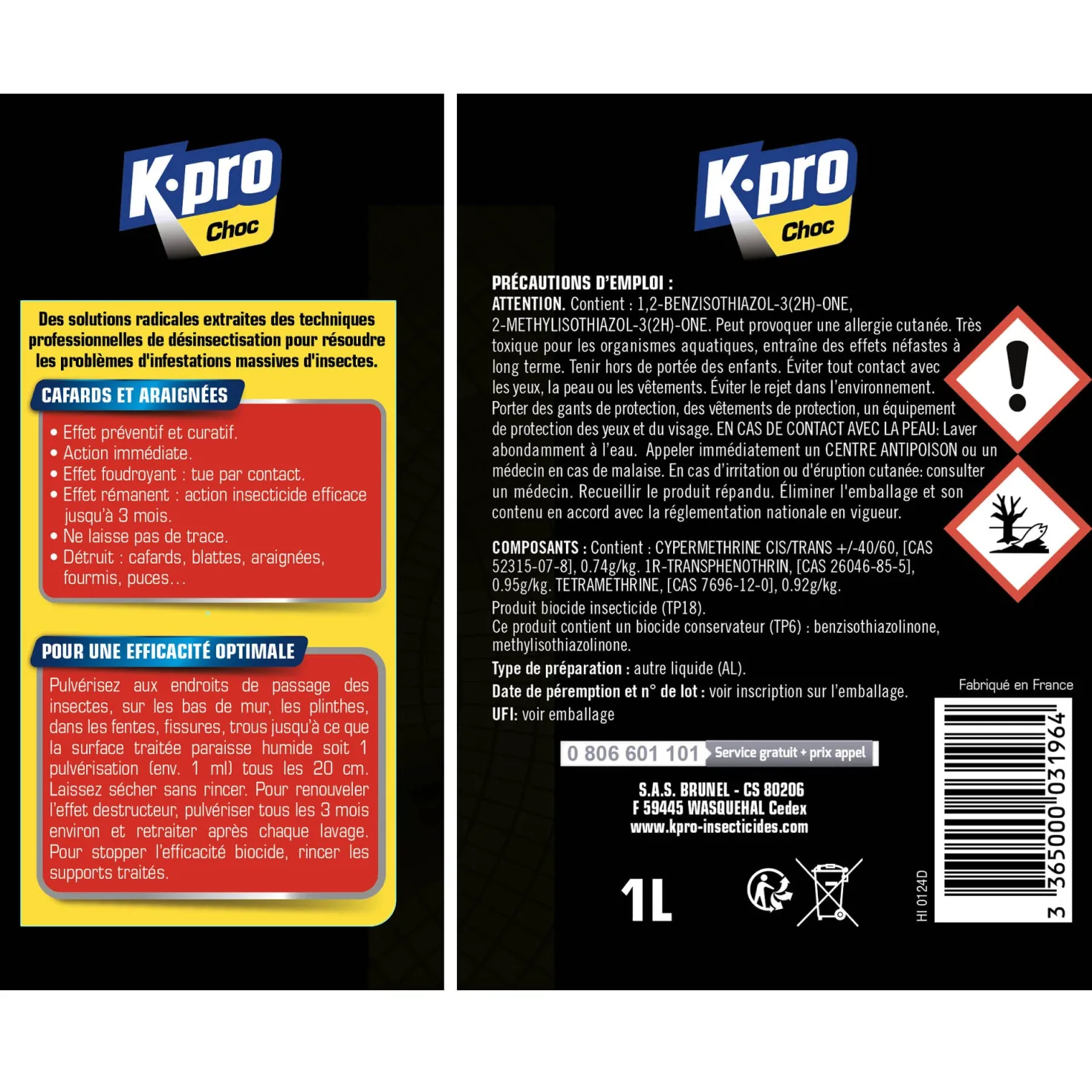Pulvérisateur cafards et araignées