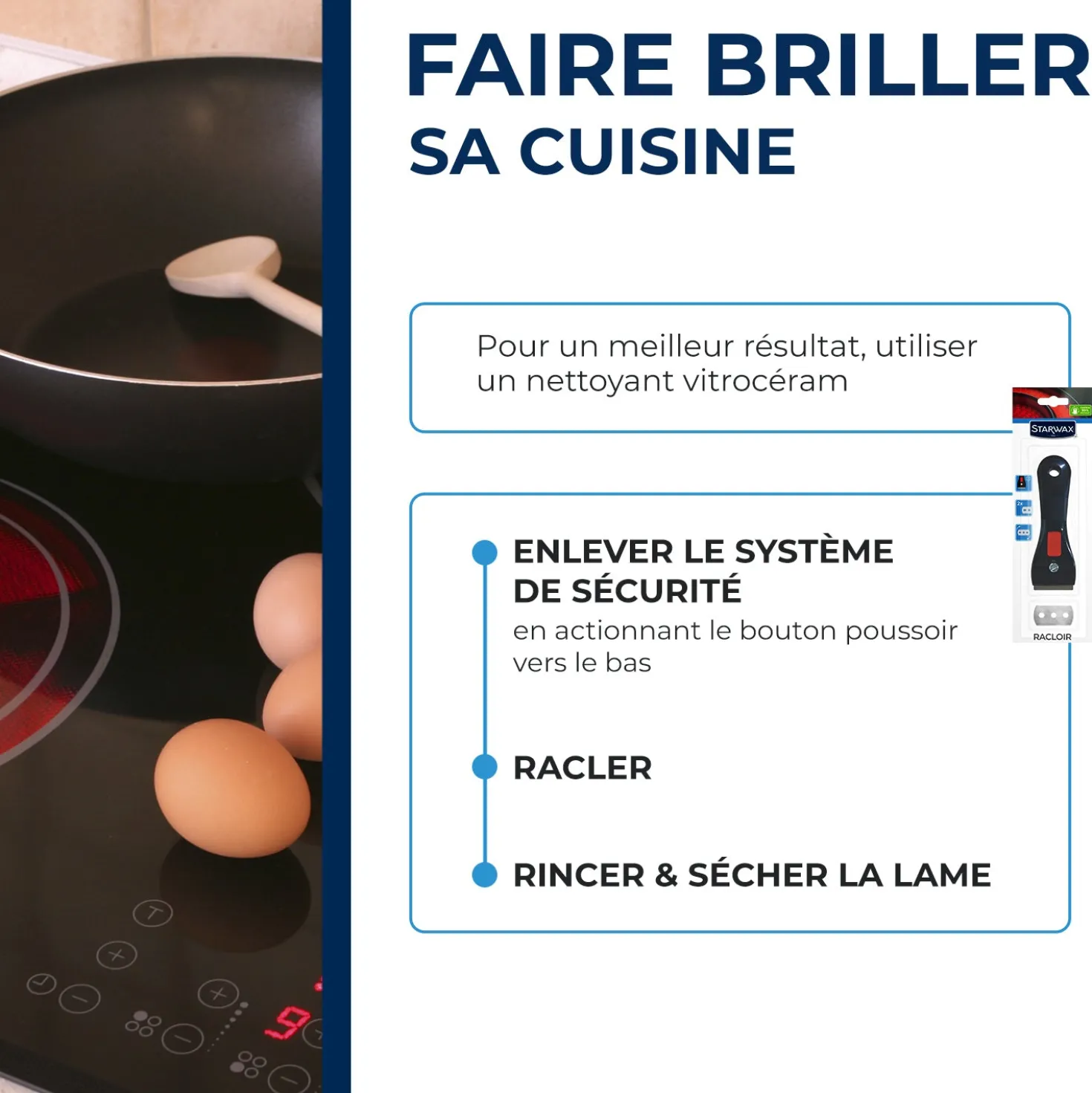 Racloir pour vitroceram & induction