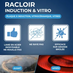 Racloir pour vitroceram & induction