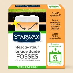 Ré-activateur longue durée pour fosses septiques