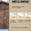 Reboucher gros trous et fissures dans le bois clair