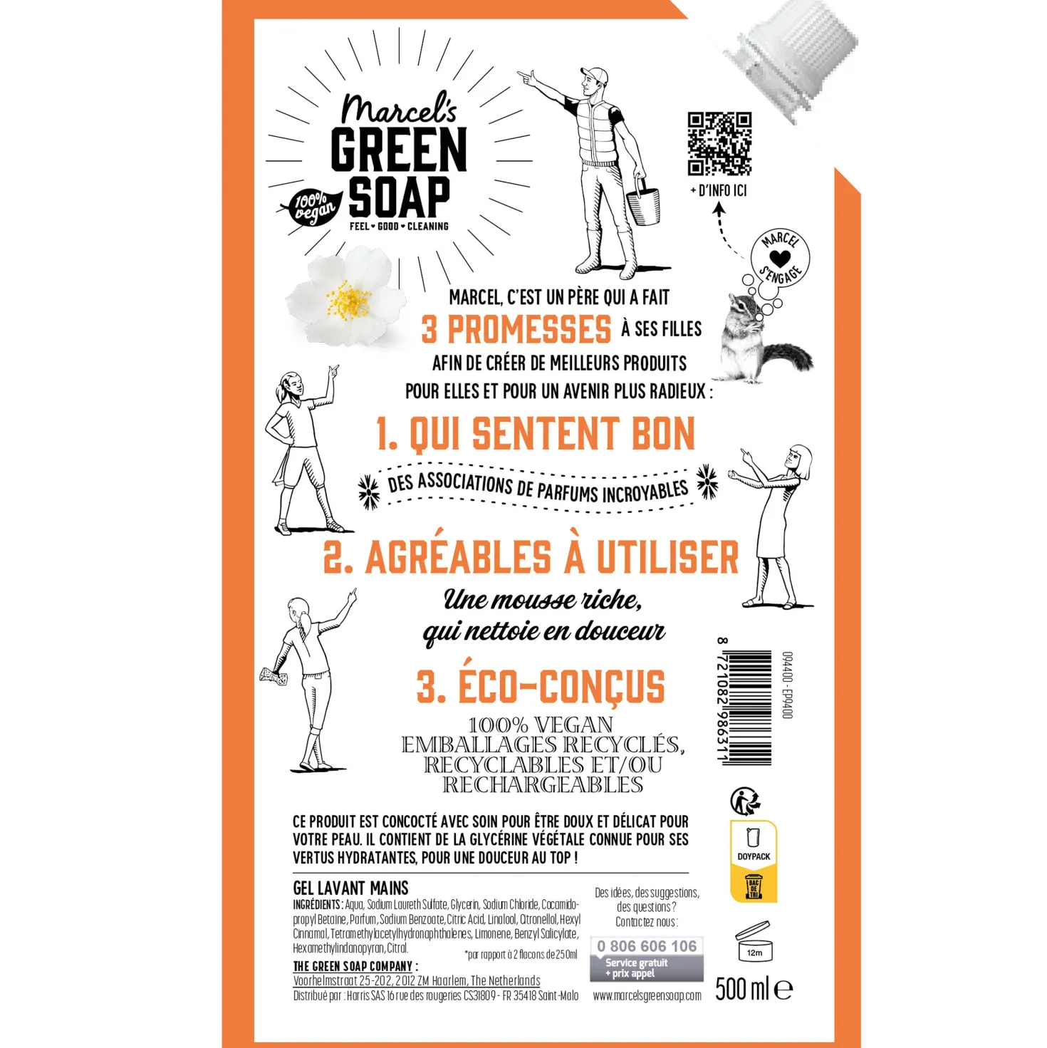 Recharge Gel Lavant Mains Orange & Jasmin