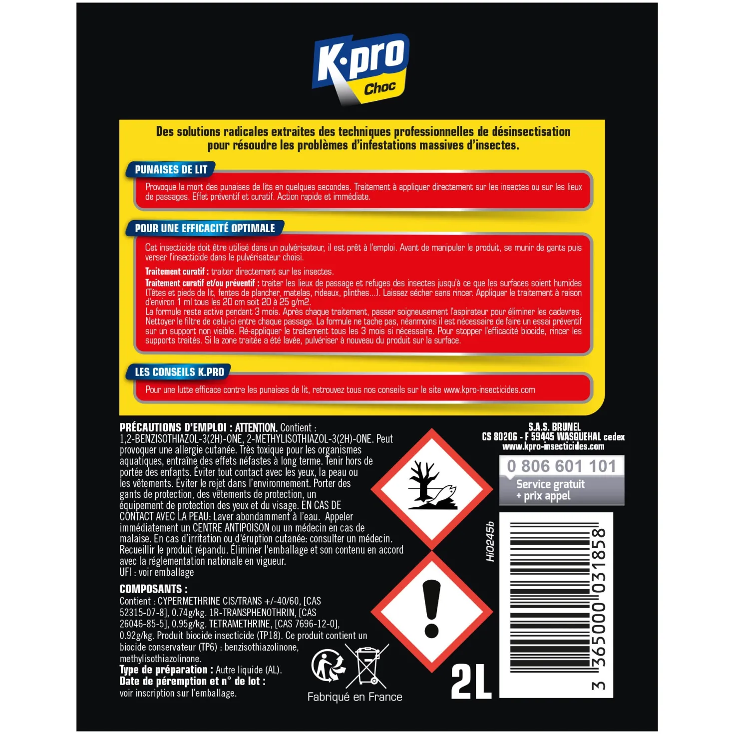 Recharge insecticide punaises de lit