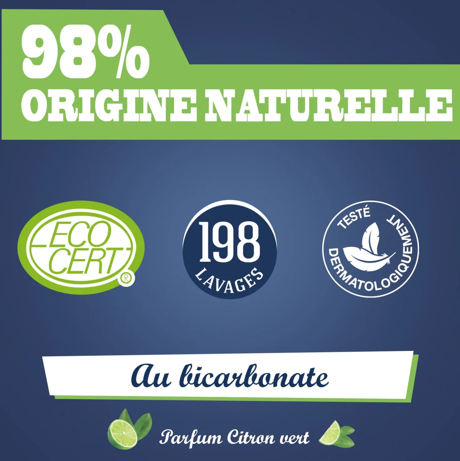 Recharge Liquide Vaisselle Mains Bicarbonate de soude & Citron vert