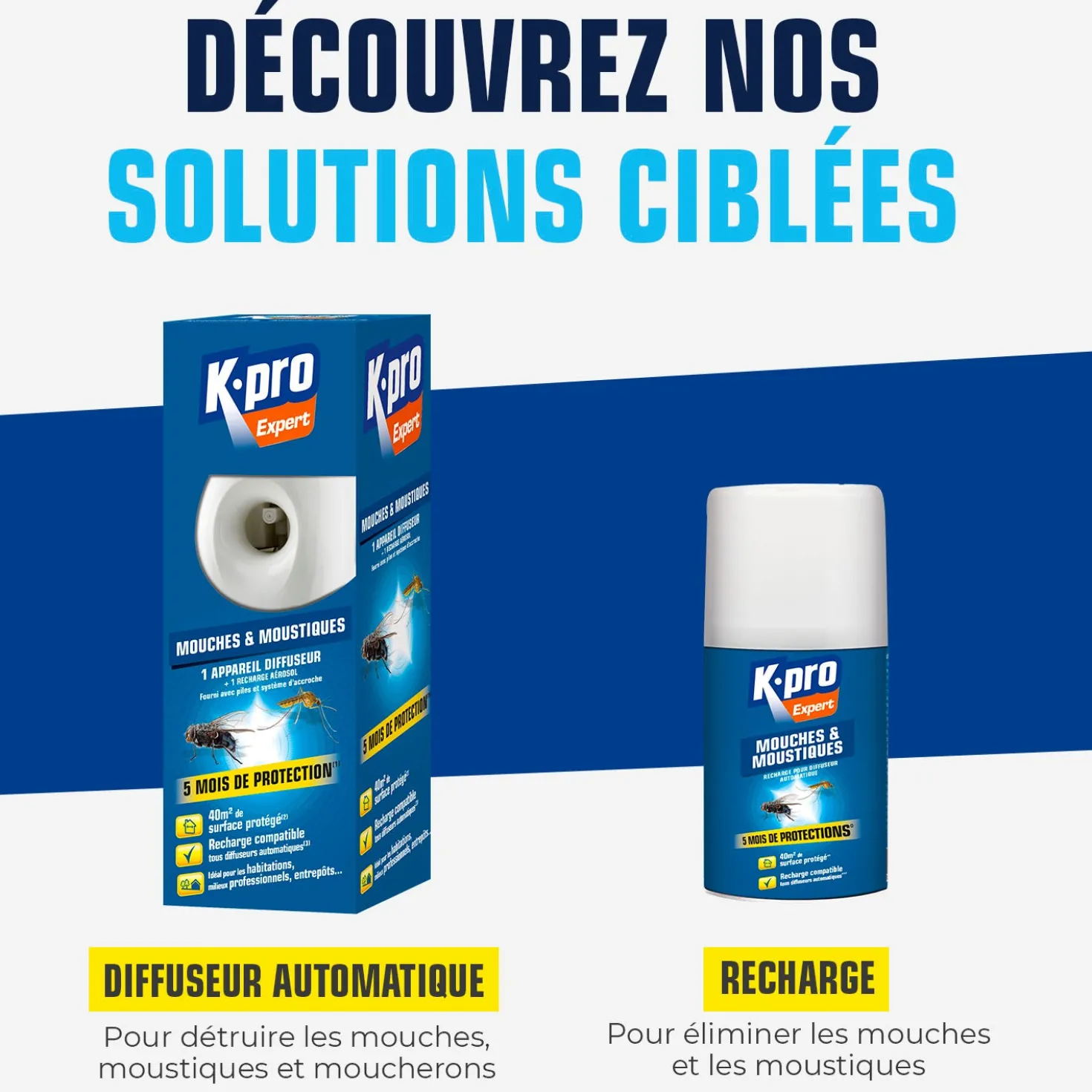 Recharge pour diffuseur automatique mouches moustiques