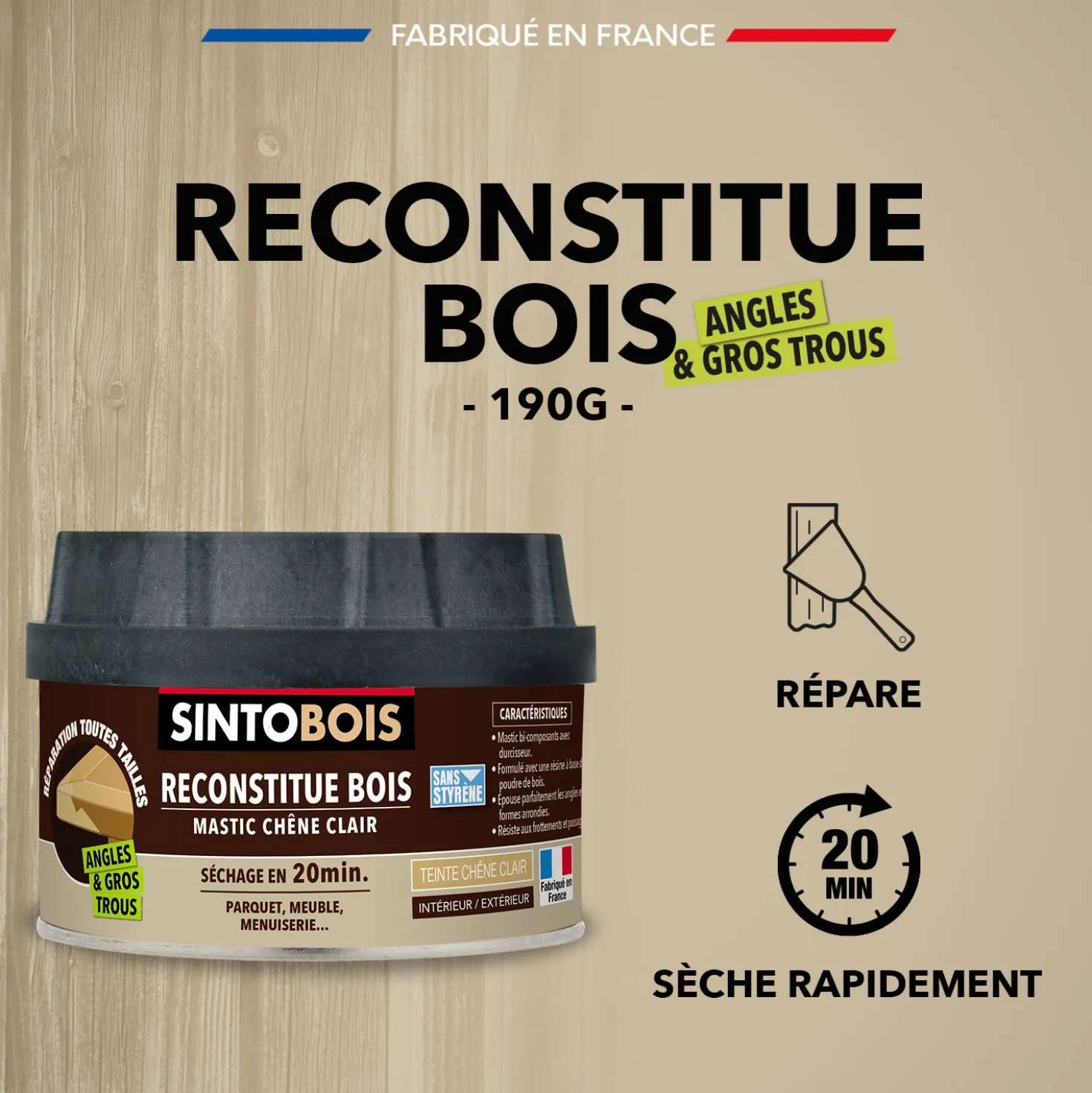 Reconstitue angles et gros trous