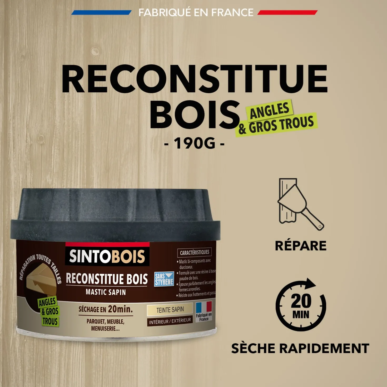 Reconstitue angles et gros trous