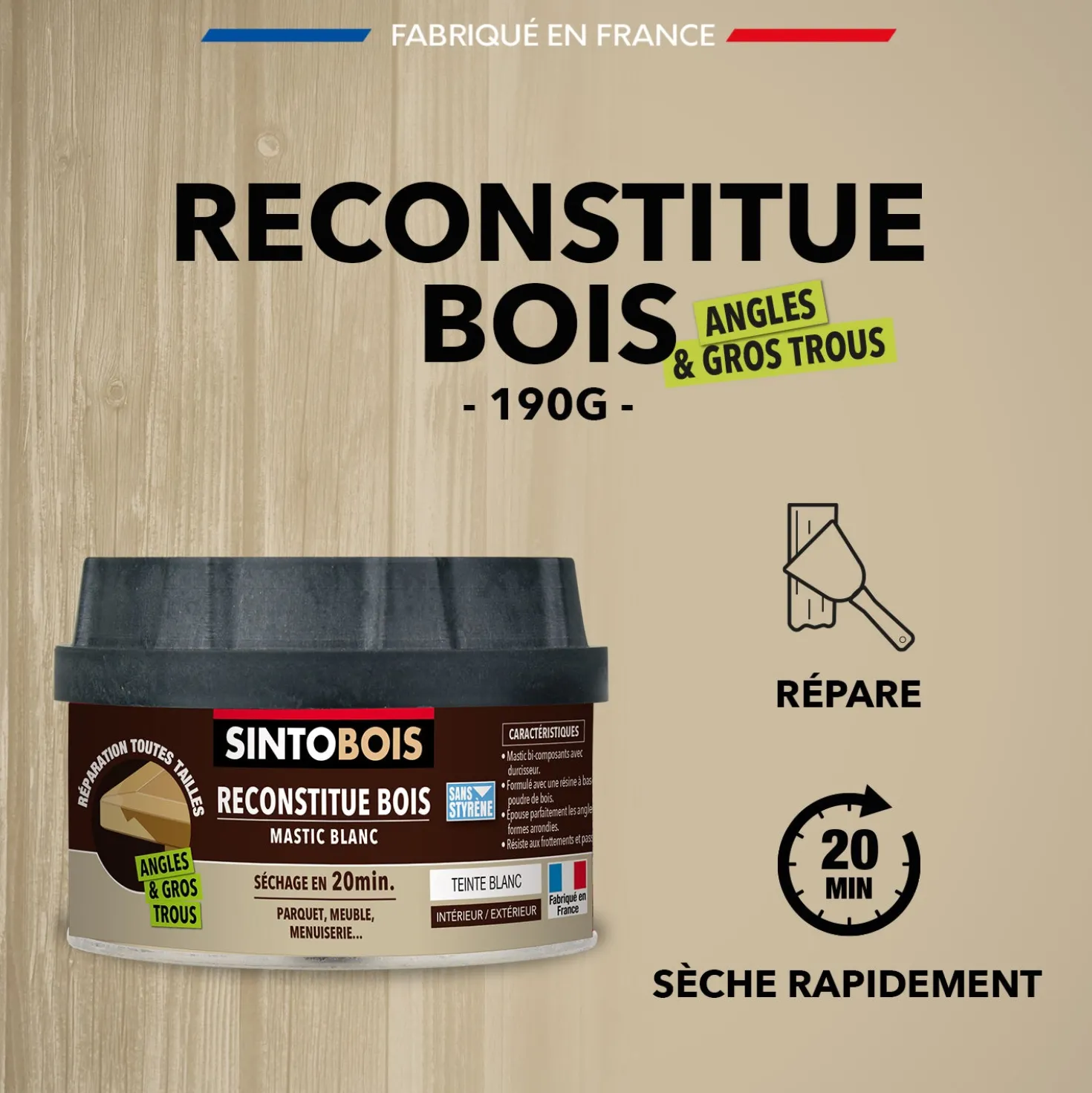 Reconstitue angles et gros trous