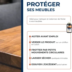 Régénérateur pour meubles cirés et vernis