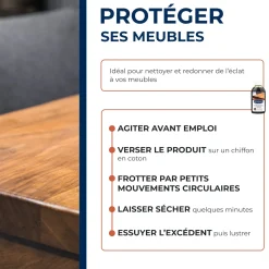 Régénérateur pour meubles cirés et vernis