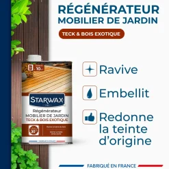 Régénérateur teck et bois exotiques pour mobilier de jardin