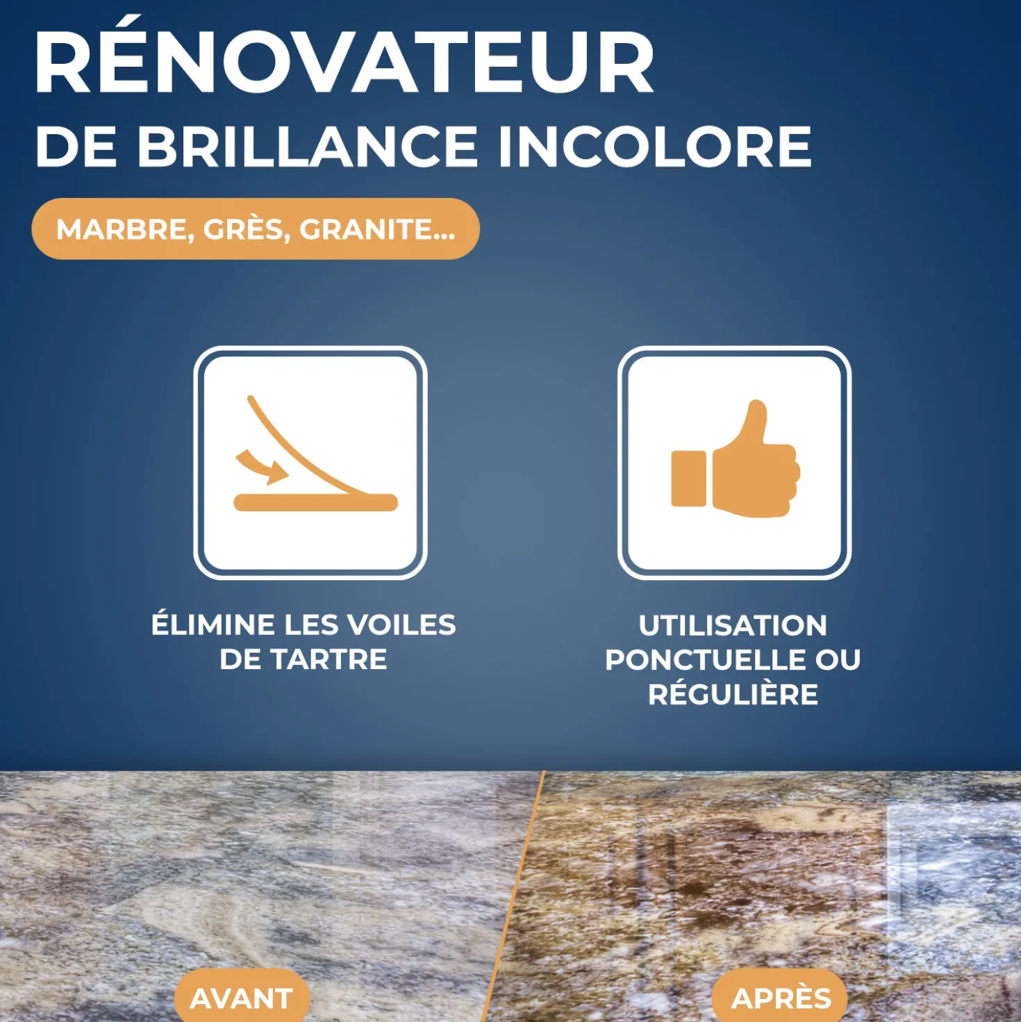 Rénovateur de brillance pour marbre et pierres naturelles