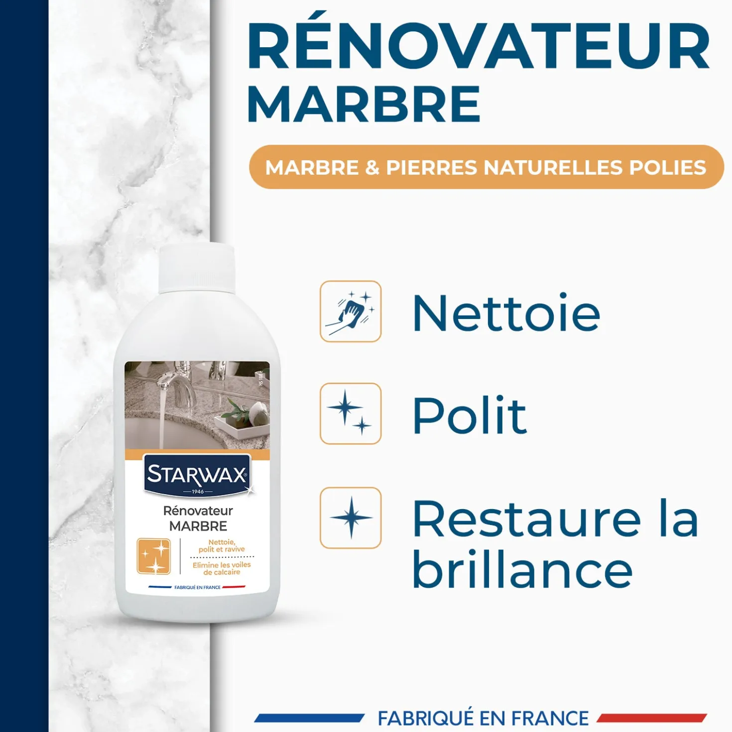 Rénovateur de brillance pour marbre et pierres naturelles