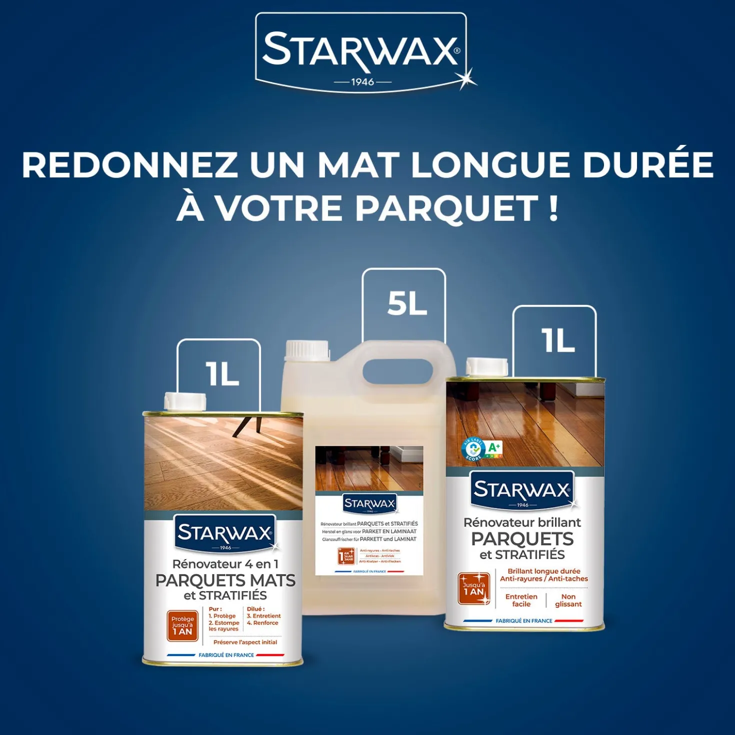 Rénovateur 4 en 1 Parquets mats et stratifiés