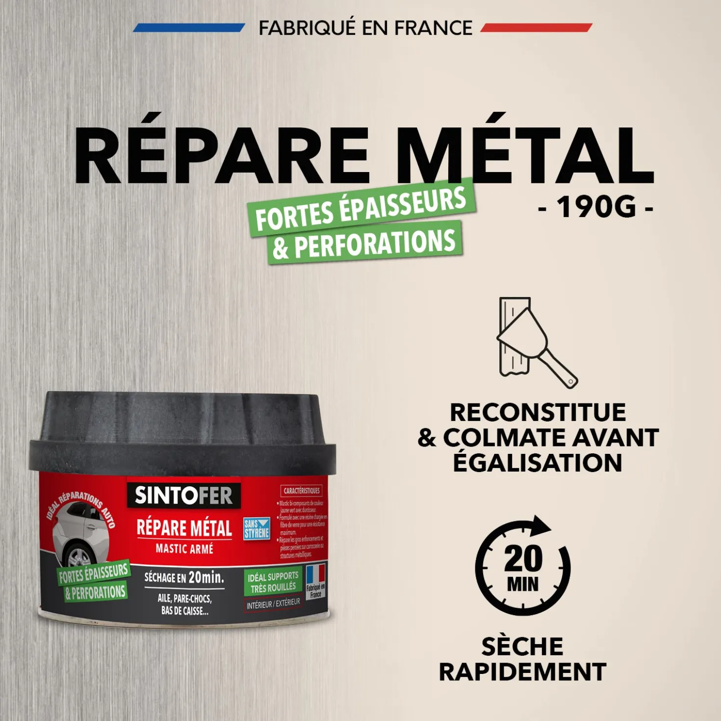 Répare métal armé
