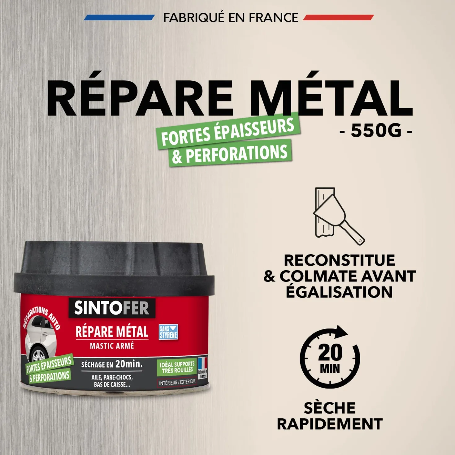 Répare métal armé