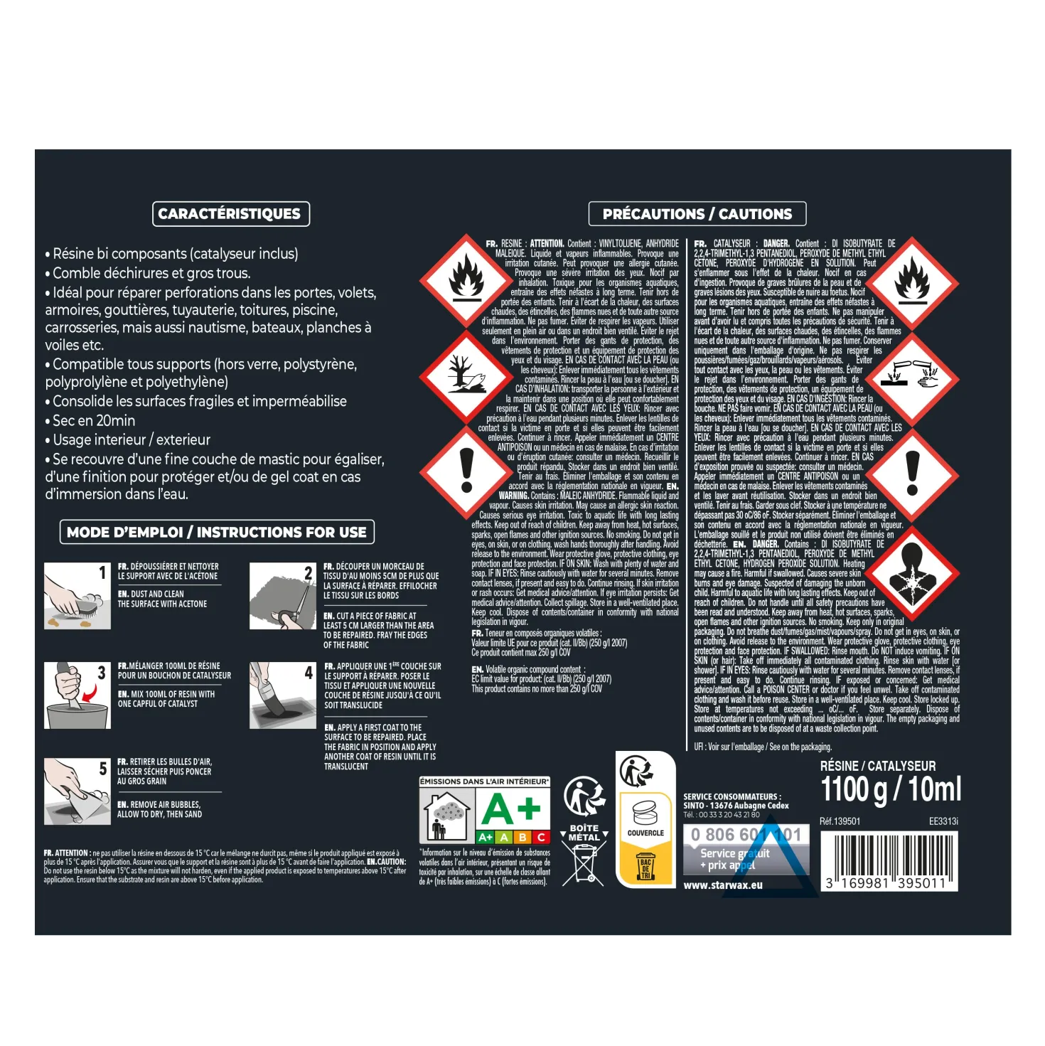 Répare métaux, plastiques, composites