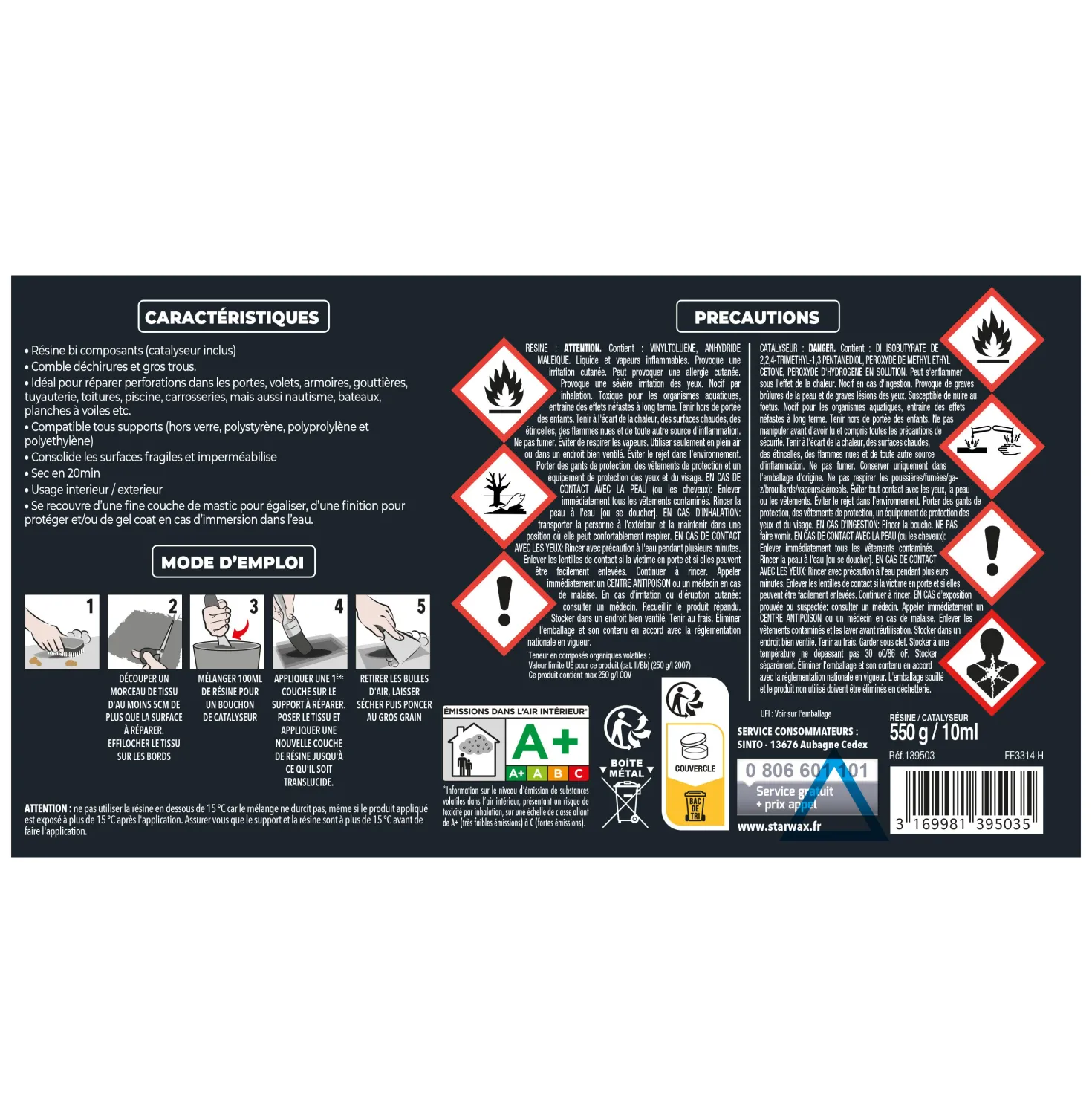 Répare métaux, plastiques, composites