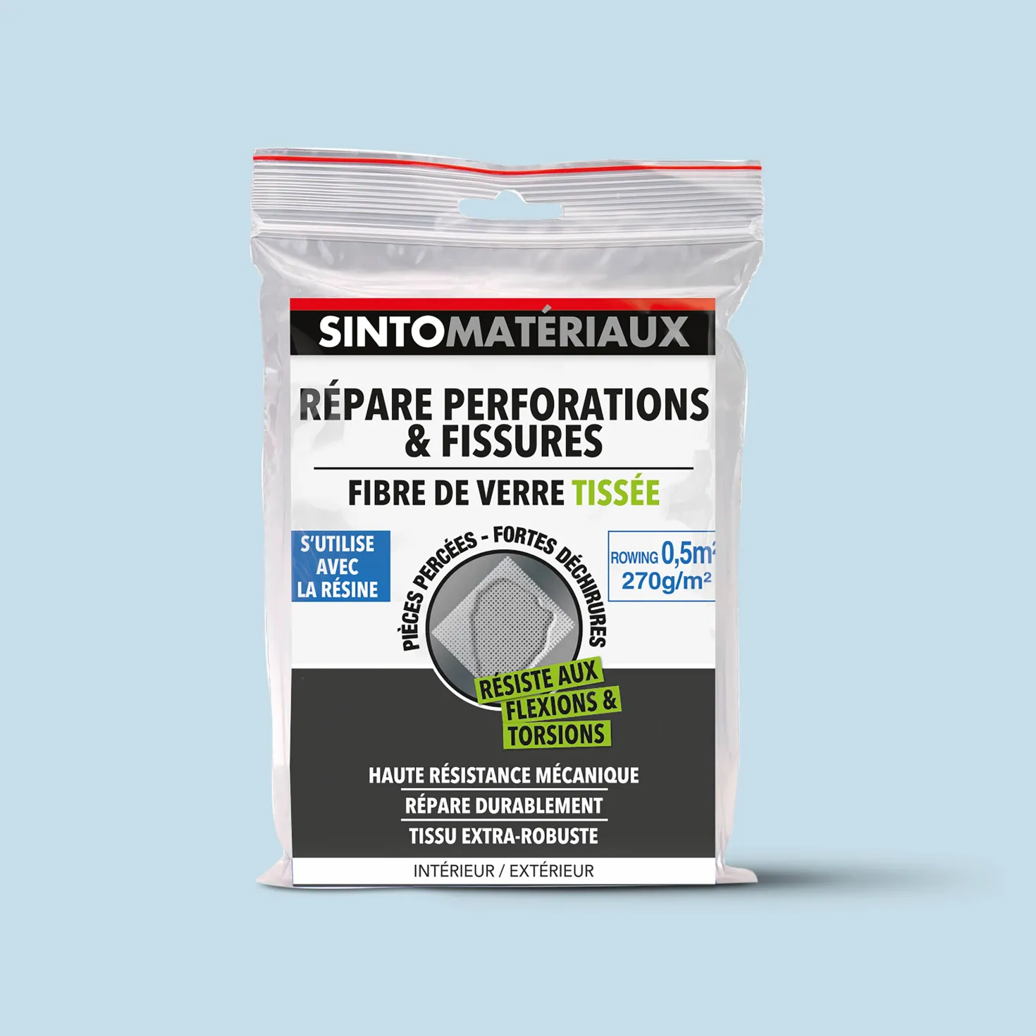Répare perforations (tissu fibre verre tissée 270g/m²)