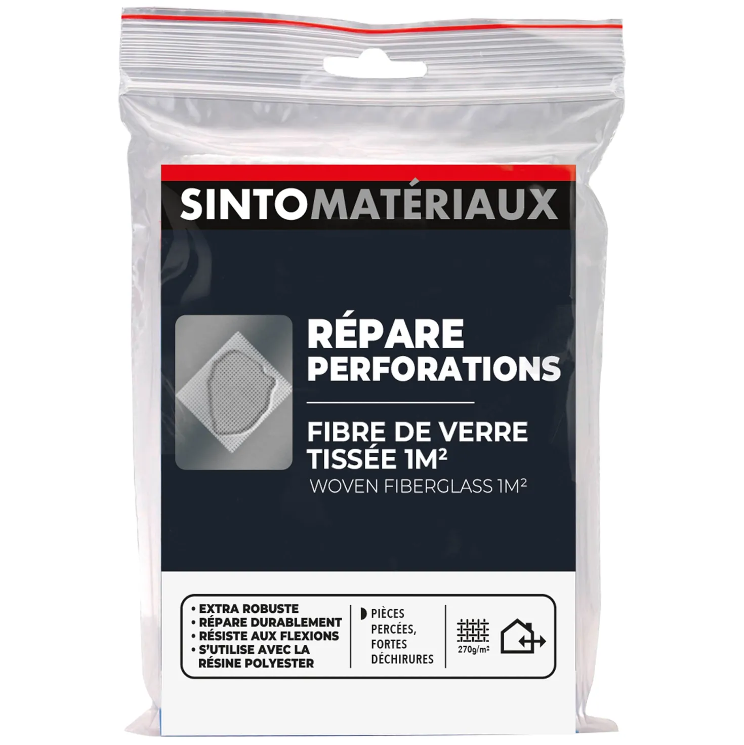 Répare perforations (tissu fibre verre tissée 270g)
