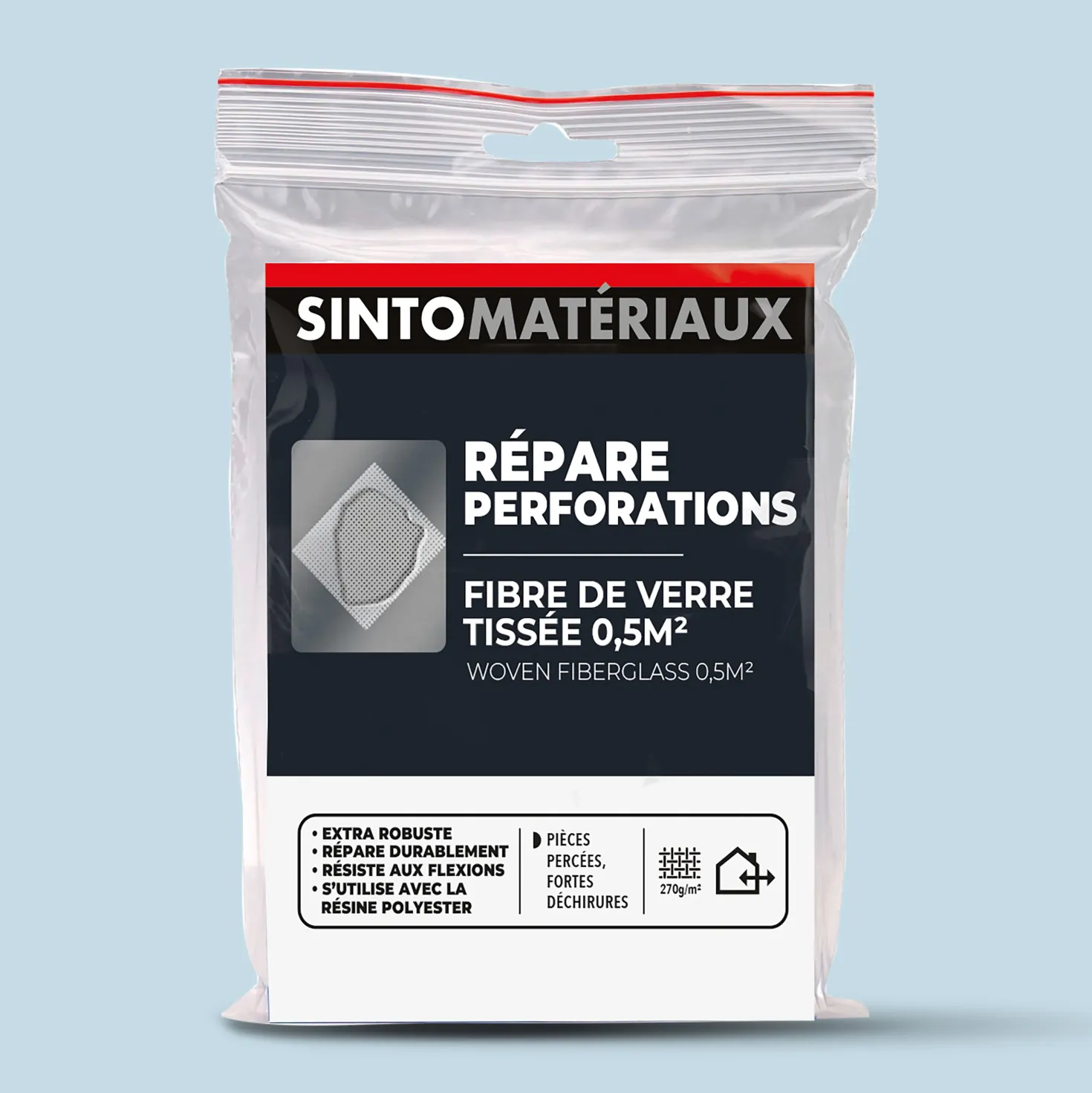 Répare perforations (tissu fibre verre tissée 270g)