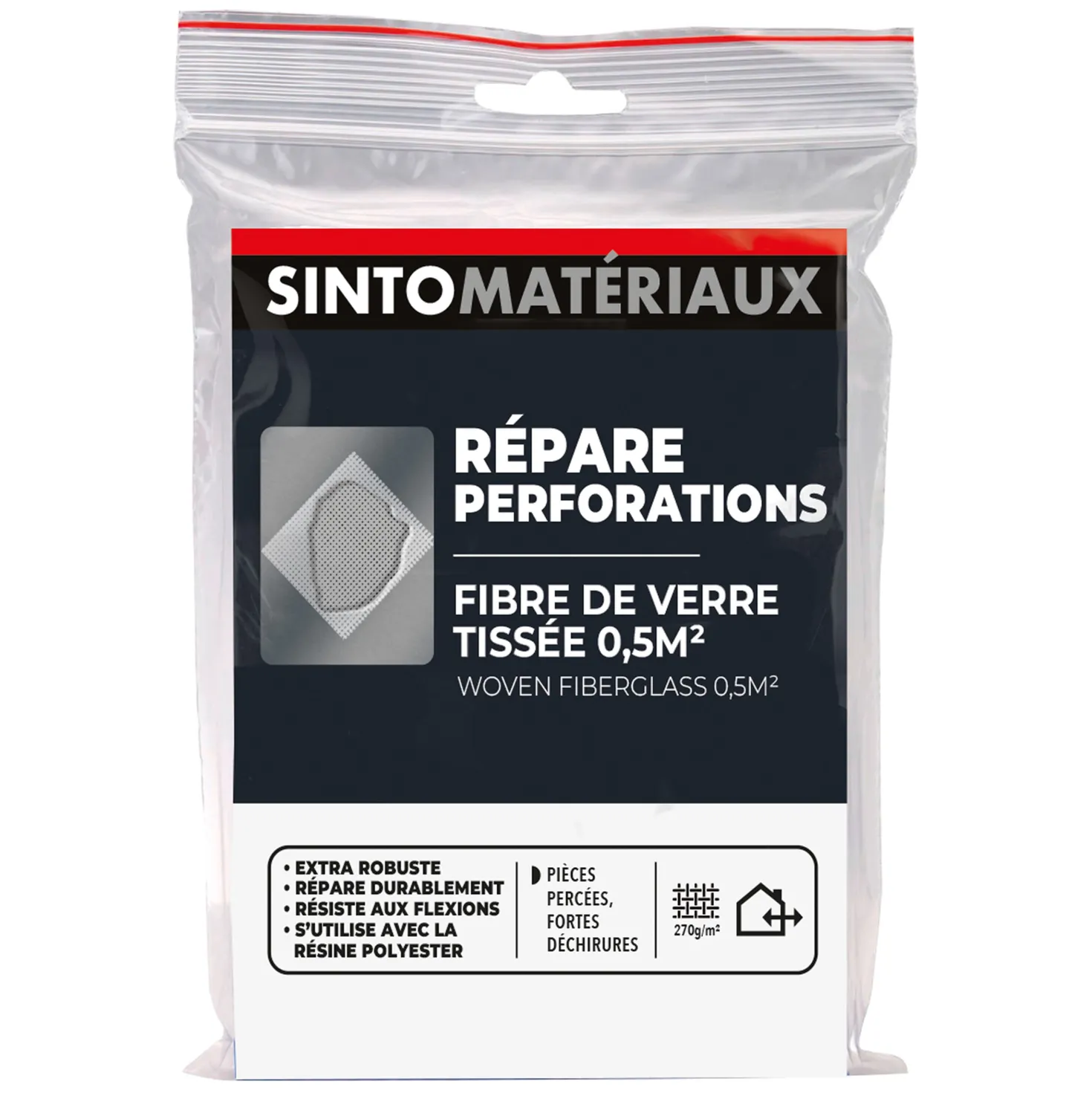 Répare perforations (tissu fibre verre tissée 270g)