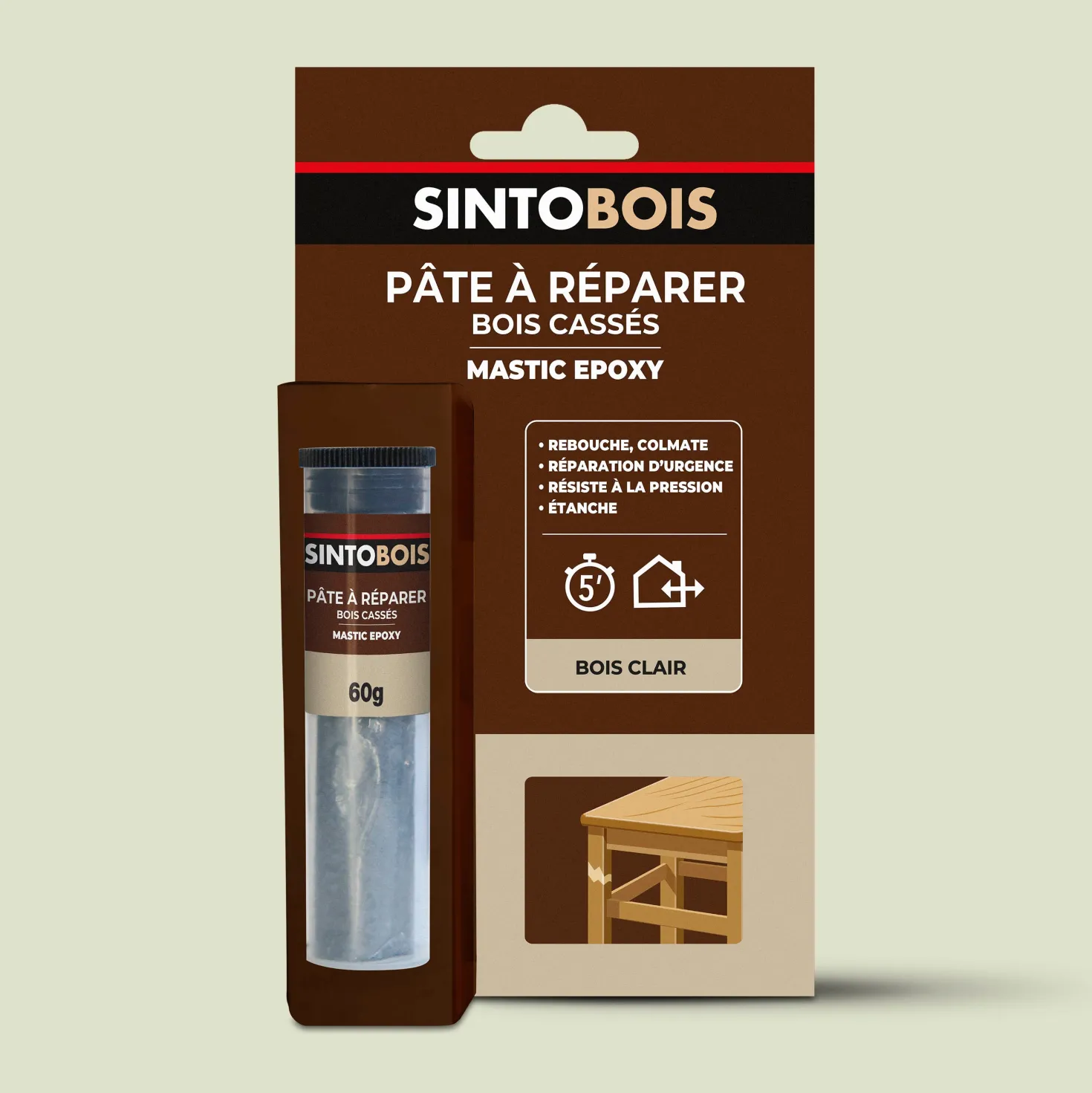Répare vite, pâte à réparer bois epoxy