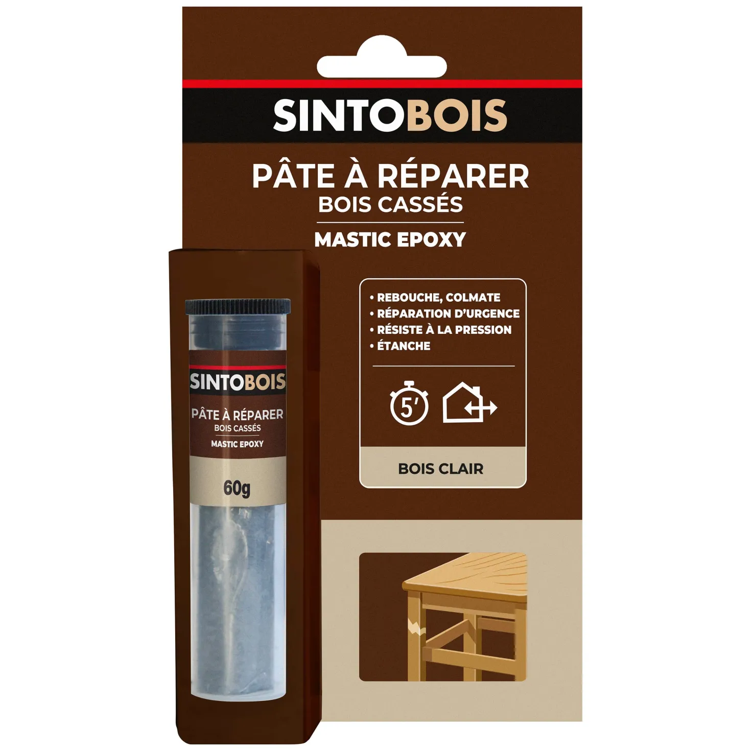 Répare vite, pâte à réparer bois epoxy