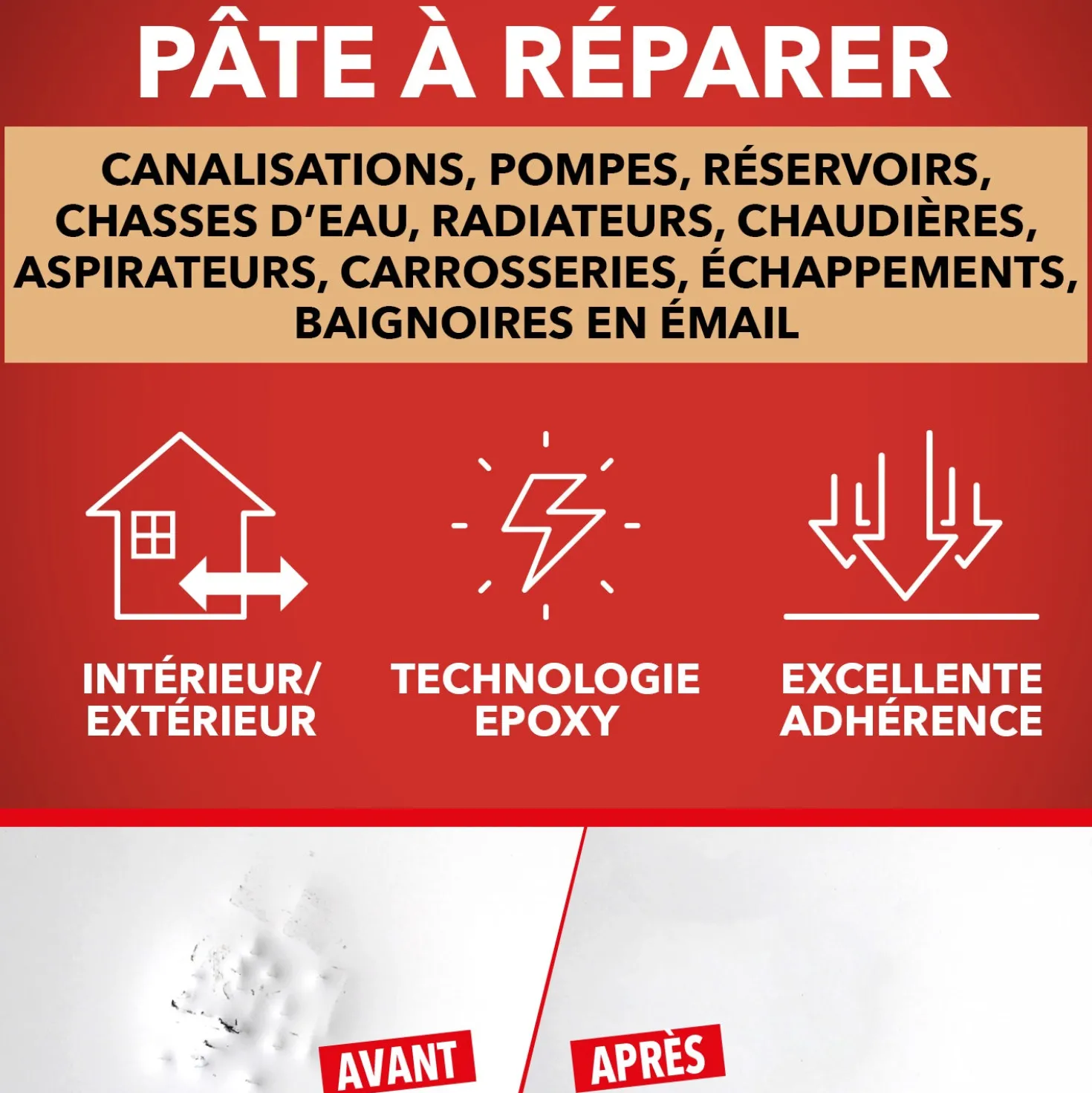 Répare vite pâte à réparer spécial métal