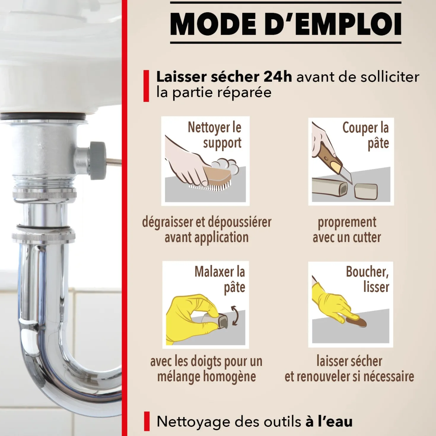 Répare vite pâte à réparer spécial métal