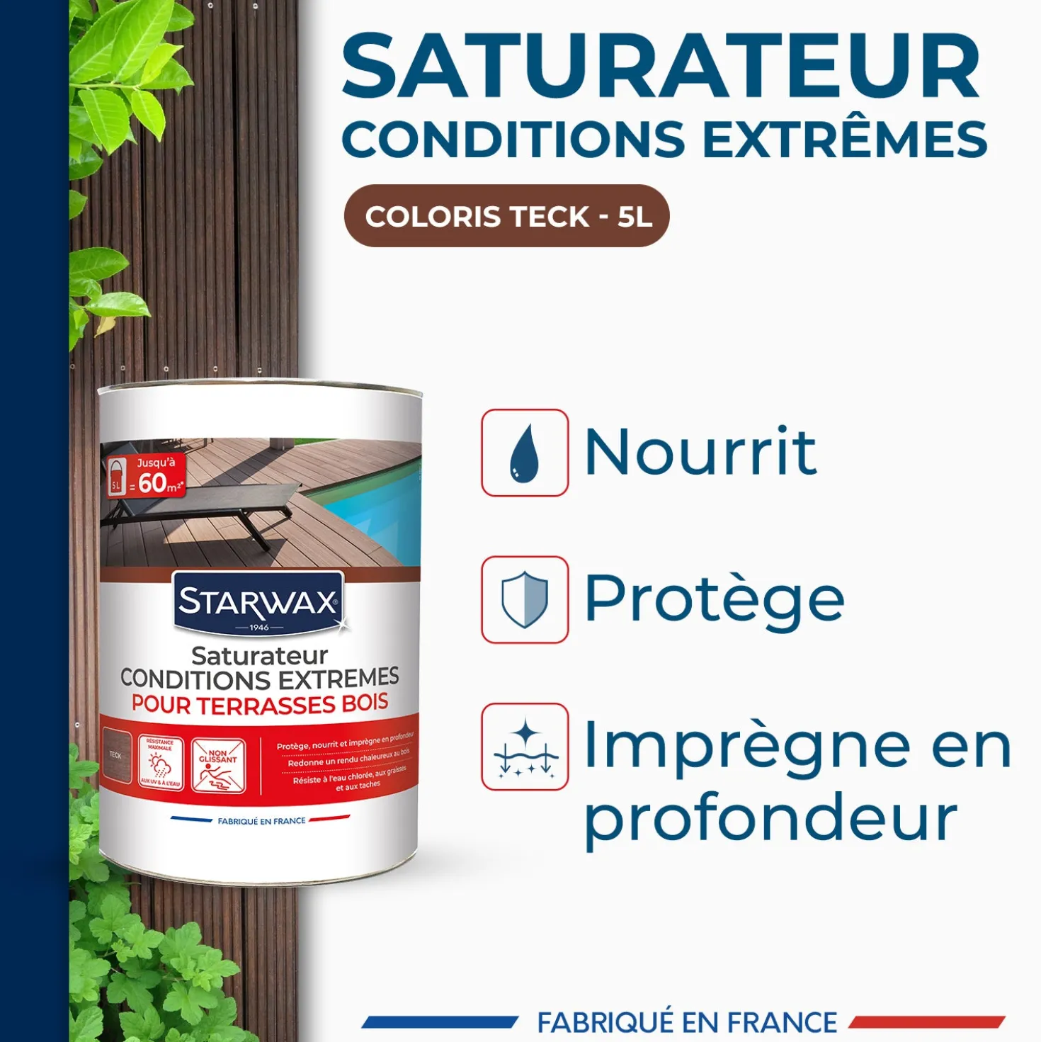 Saturateur bois extérieurs conditions extrêmes