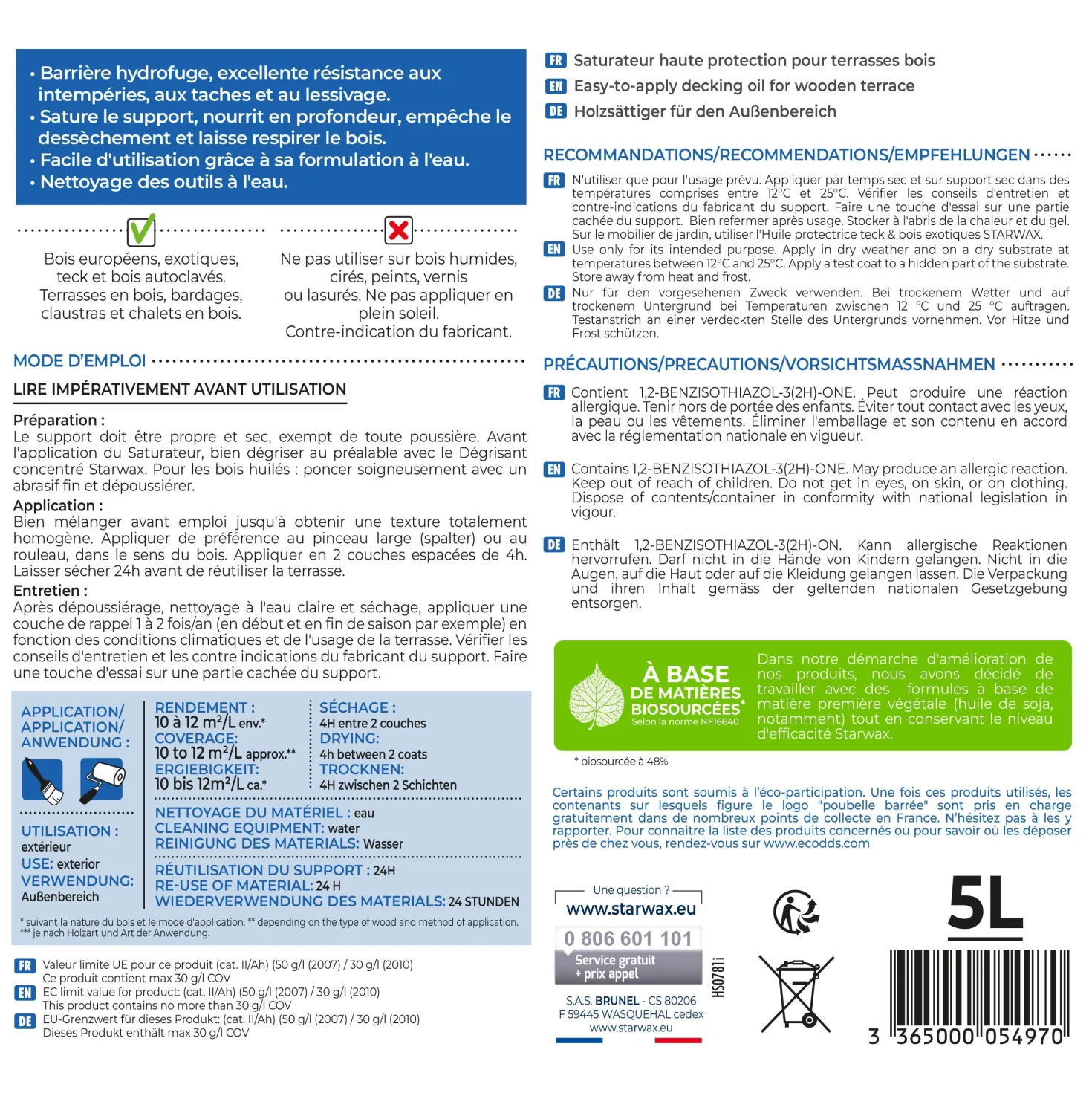 Saturateur Haute protection pour terrasses bois