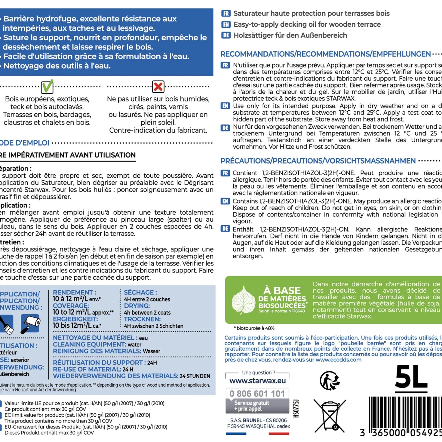 Saturateur Haute protection pour terrasses bois