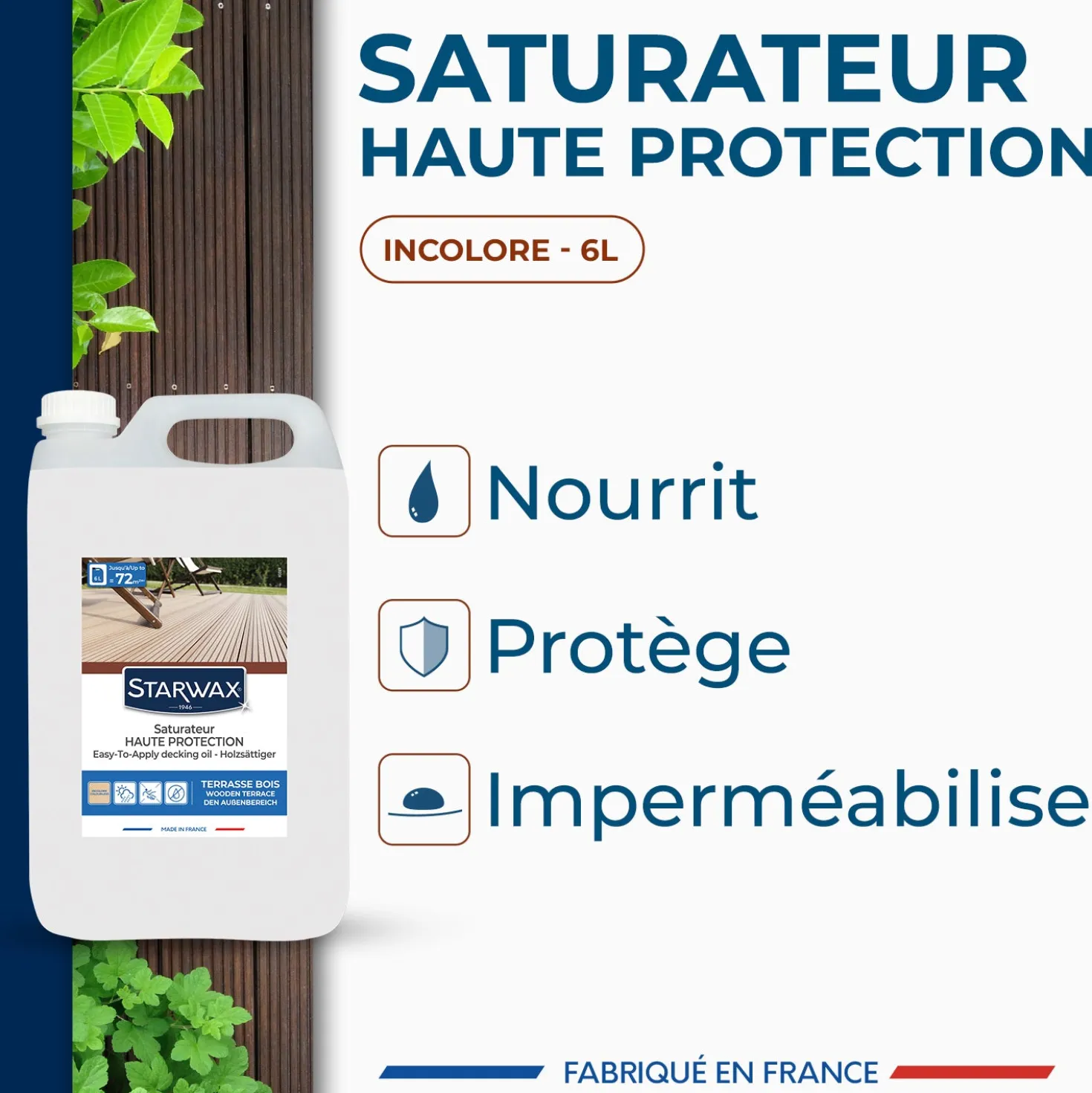 Saturateur Haute protection pour terrasses bois
