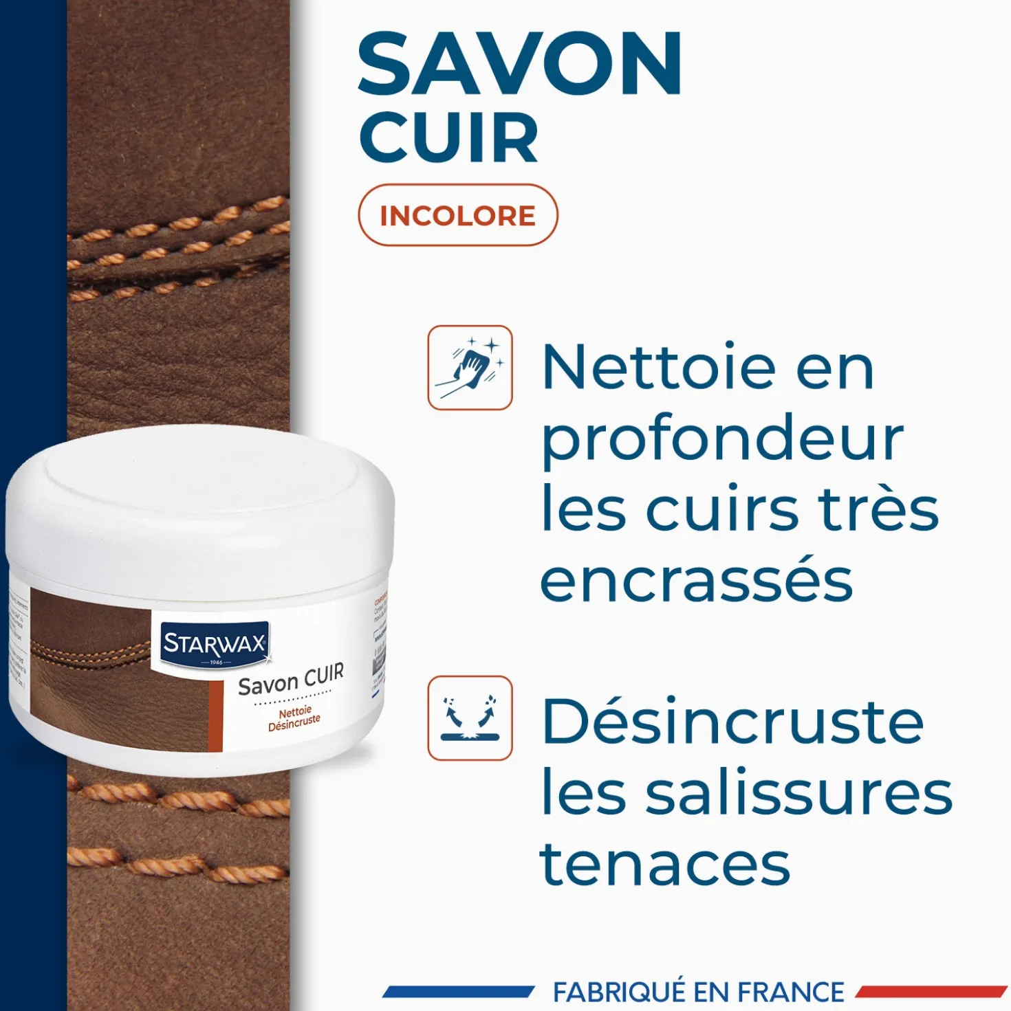 Savon cuir
