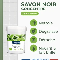 Savon noir mou à l'huile de lin