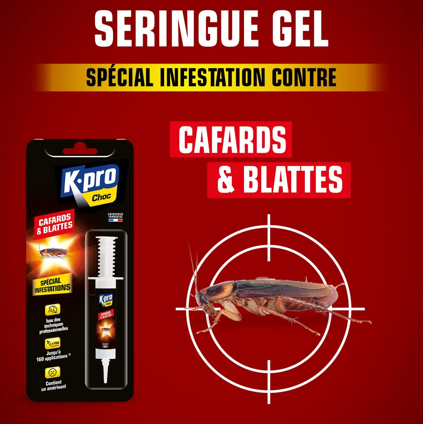 Seringue cafards et blattes