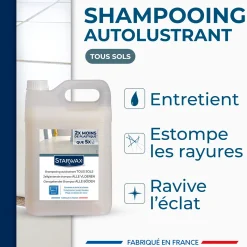 Shampooing autolustrant pour sols intérieurs