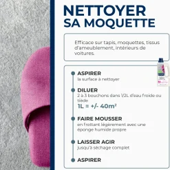 Shampooing raviveur pour tapis et moquettes