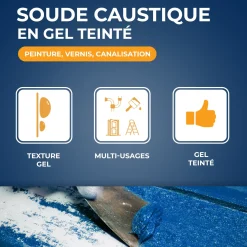 Soude caustique en gel teinté 1L