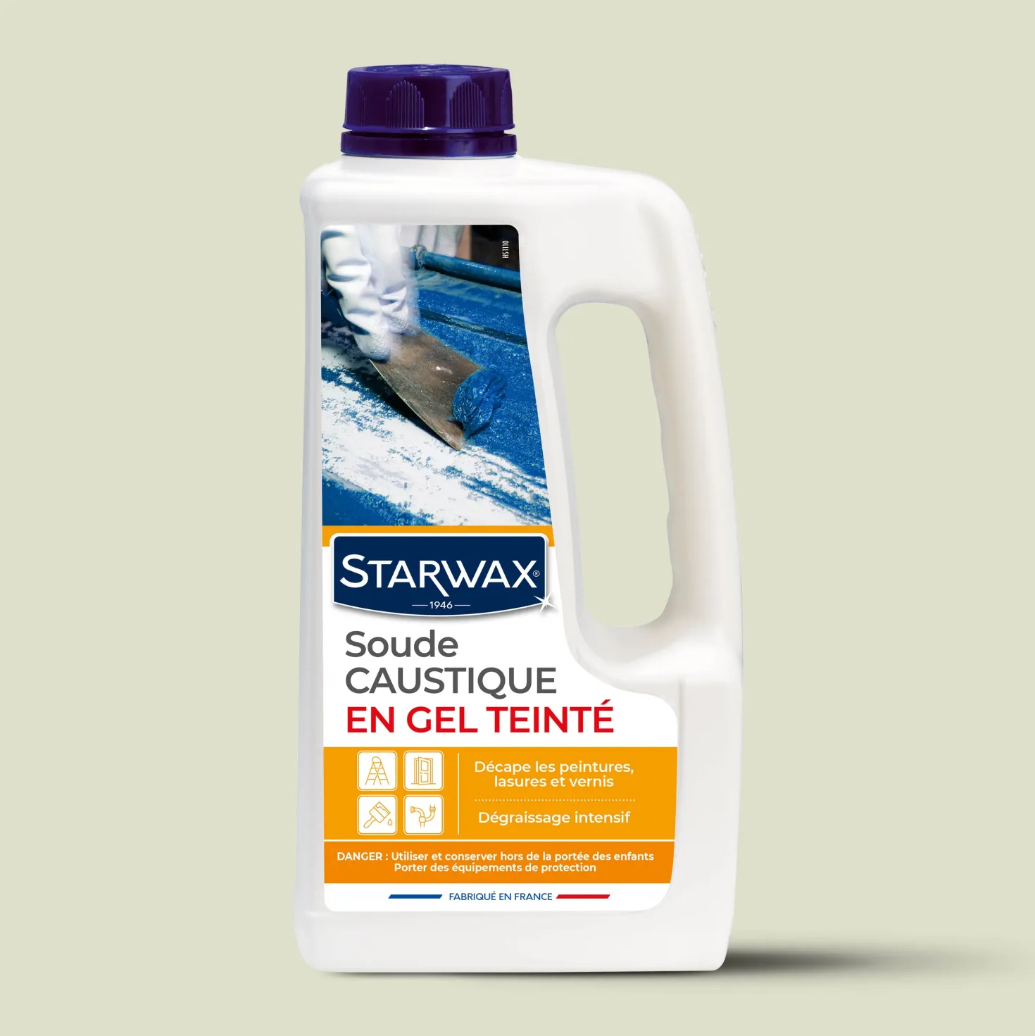 Soude caustique en gel teinté 1L