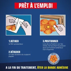 Stickers anti-mouches fleurs