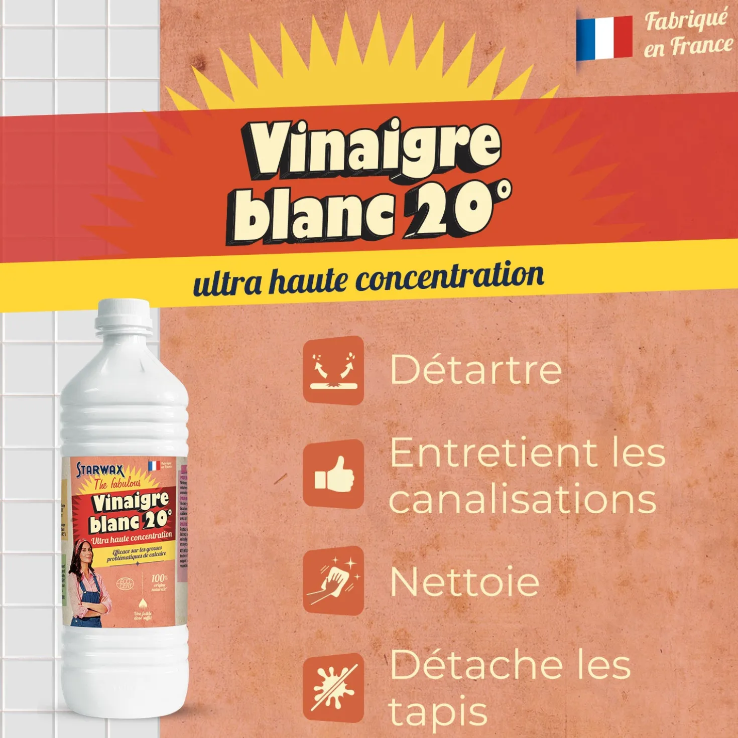 Vinaigre blanc ménager 20°